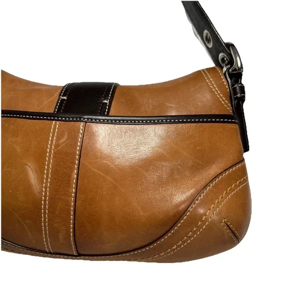 Coach F10909 SMALL Vintage British Tan & Brown Soho Leather Shoulder Bag read - Picture 10 of 16
